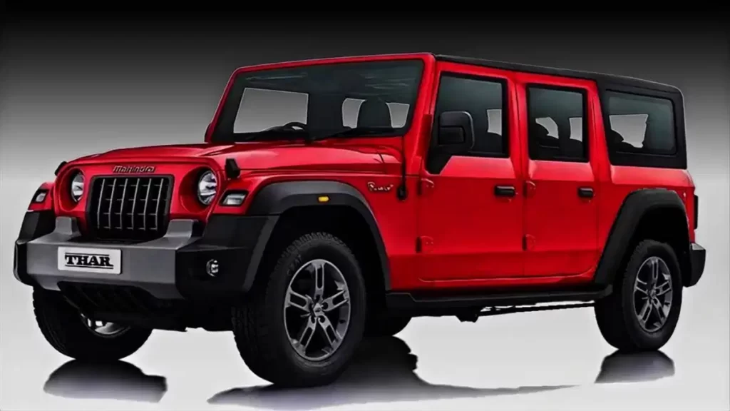 NEW Mahindra Thar 5 Door red mahindra thar